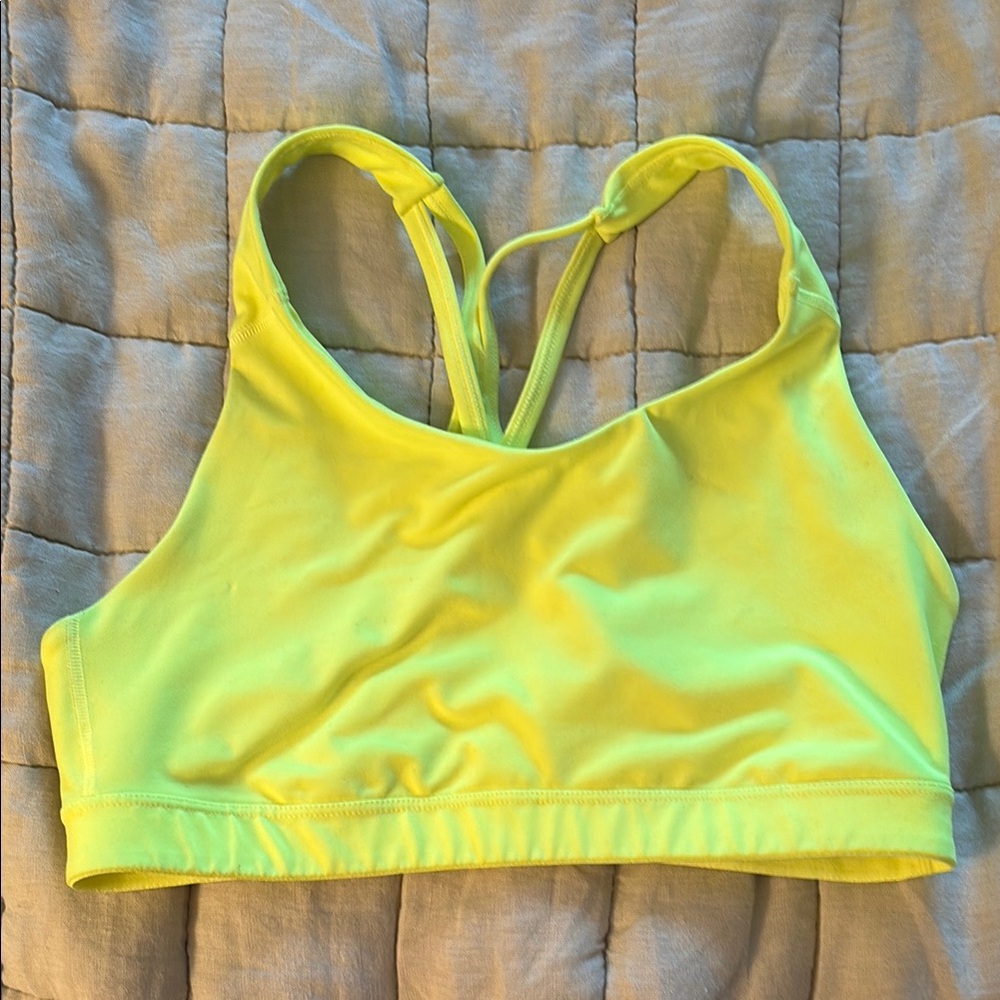 Bright Yellow Sports Bra